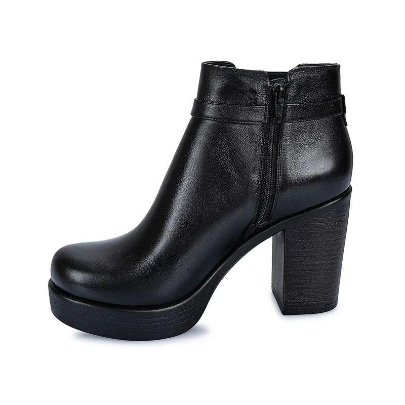 Botin Jodhpur Casual Mujer Cuero Viale Negro
