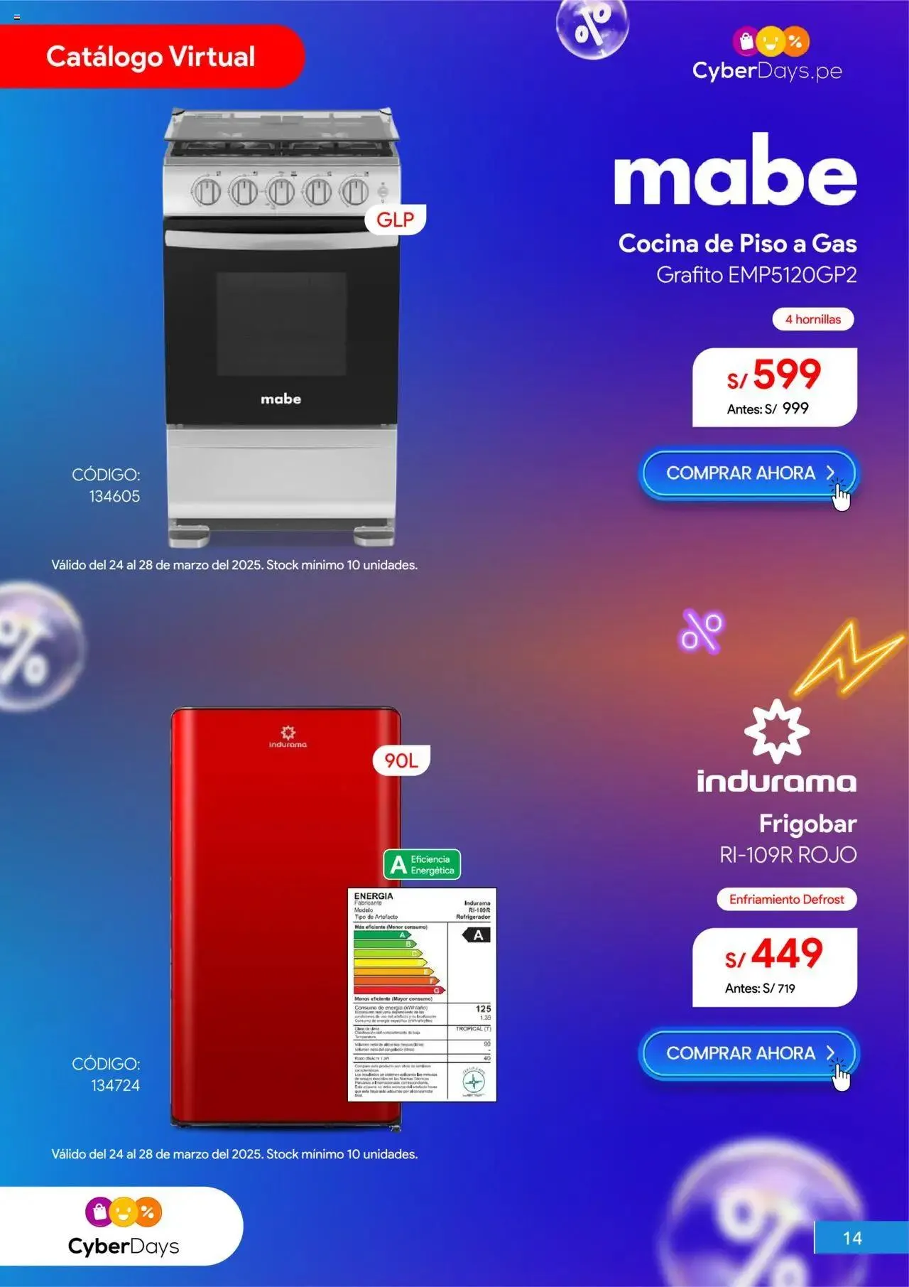 Catalogo de Hiraoka - Digital Cyber Days 24 de marzo al 28 de marzo 2025 - Pag 14