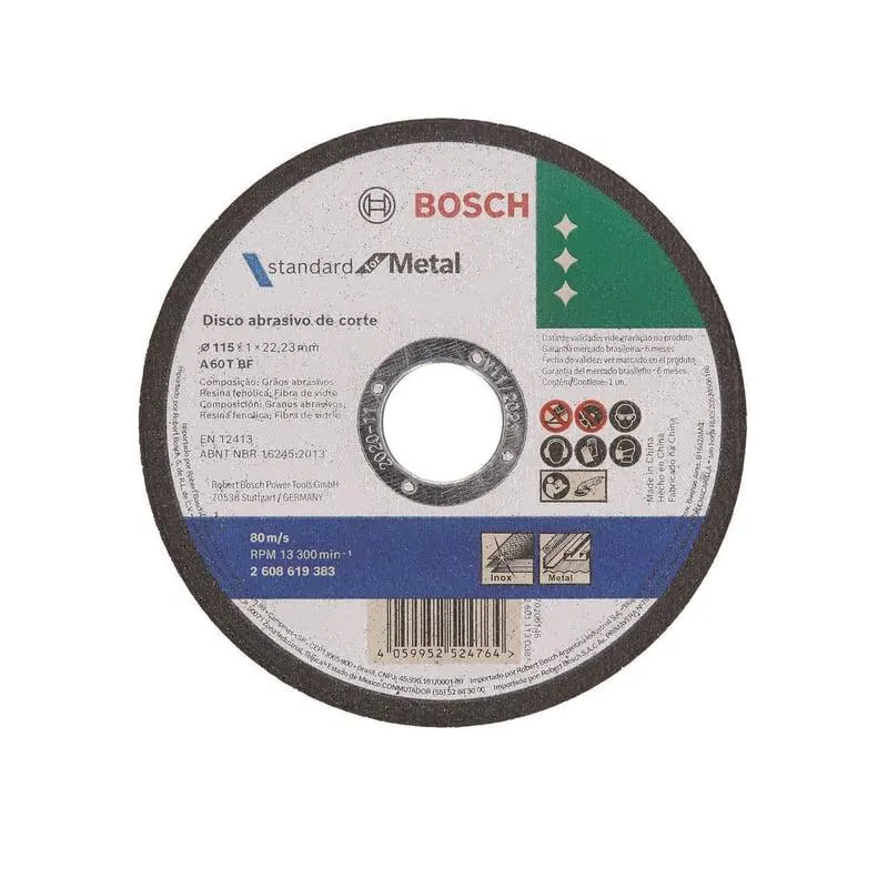 Disco de Corte Bosch Standard for Metal 115x1.0mm
