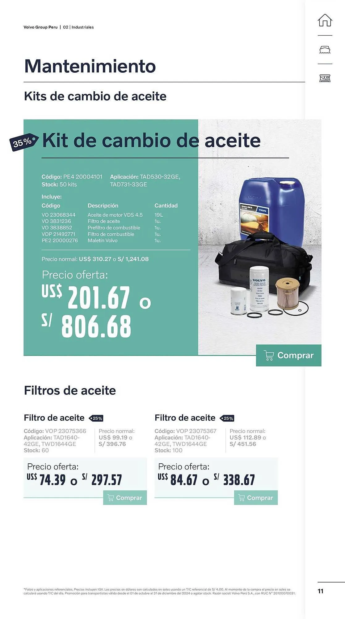 Catalogo de Catálogo Volvo 29 de octubre al 31 de diciembre 2024 - Pag 11