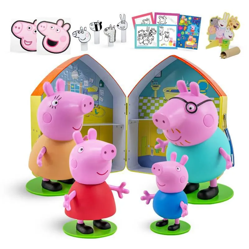 Casa De Peppa Pig Manualidades Con 4 Personajes