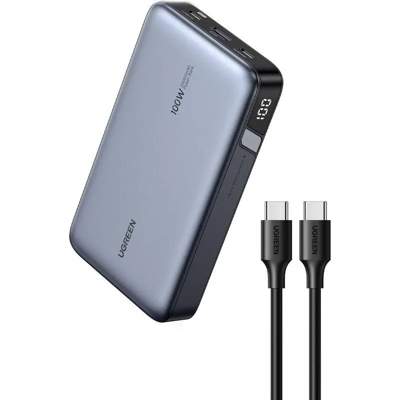 POWER BANK UGRENN 100W 20000 mha, carga laptops Tipo C, tablets, telf