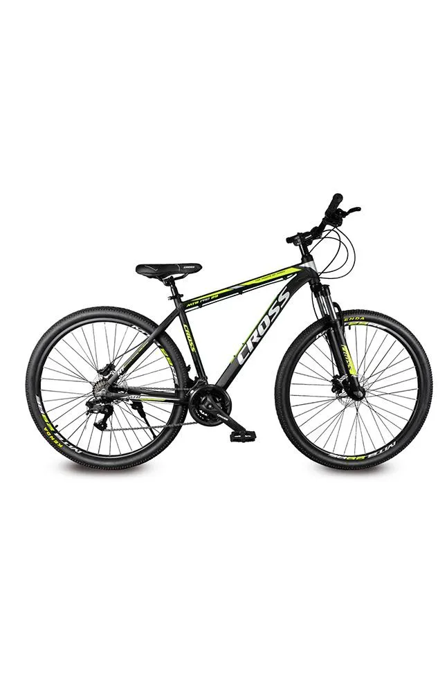 Bicicleta montañera Cross 29" 24V Negro y Amarillo