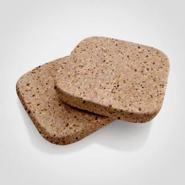 Posavasos Cuadrado de Terrazo Salmón