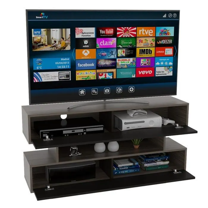 Rack para TV TuHome Bellagio TV50 Siena y Wengue