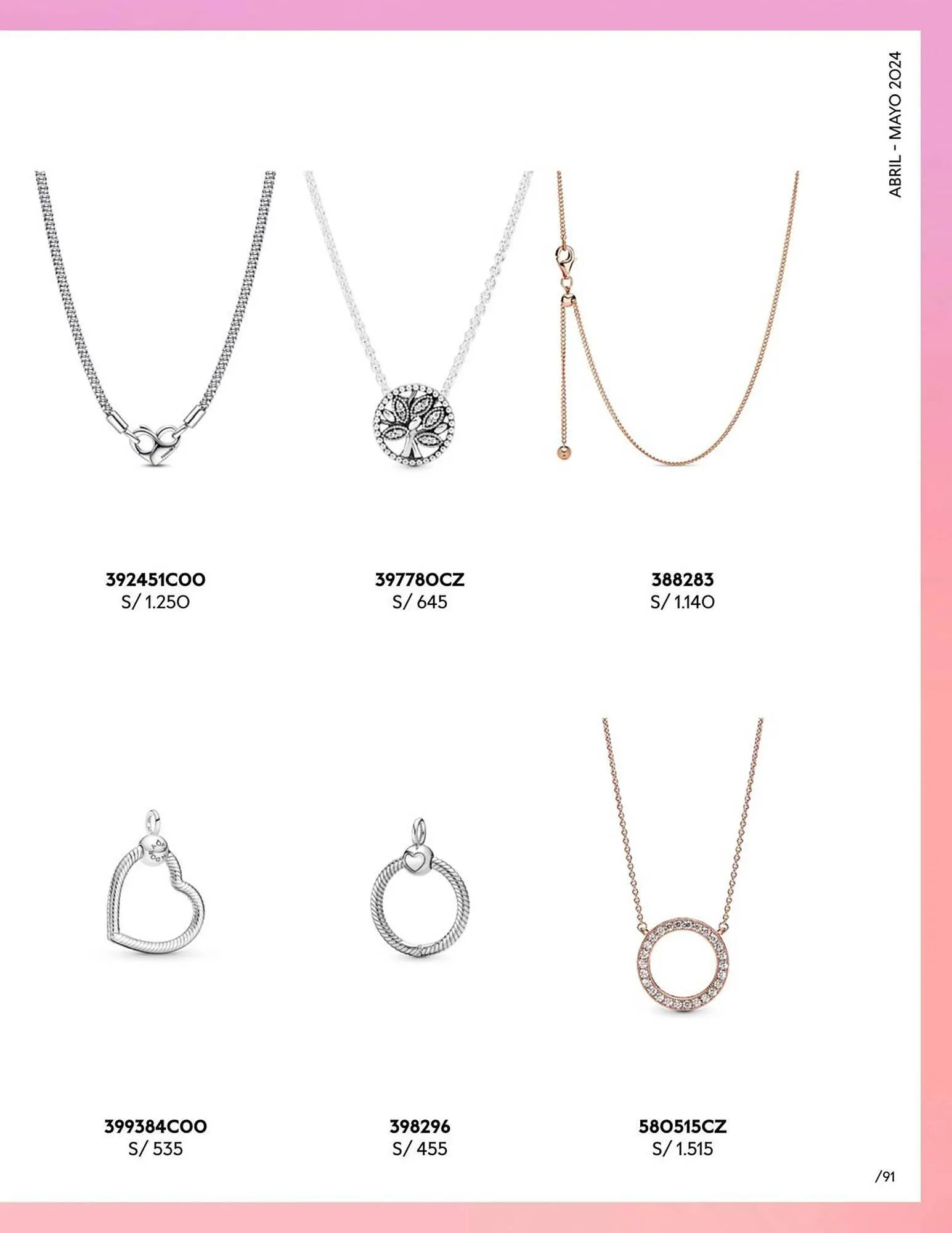 Catalogo de Catálogo Pandora 29 de abril al 31 de mayo 2024 - Pag 91