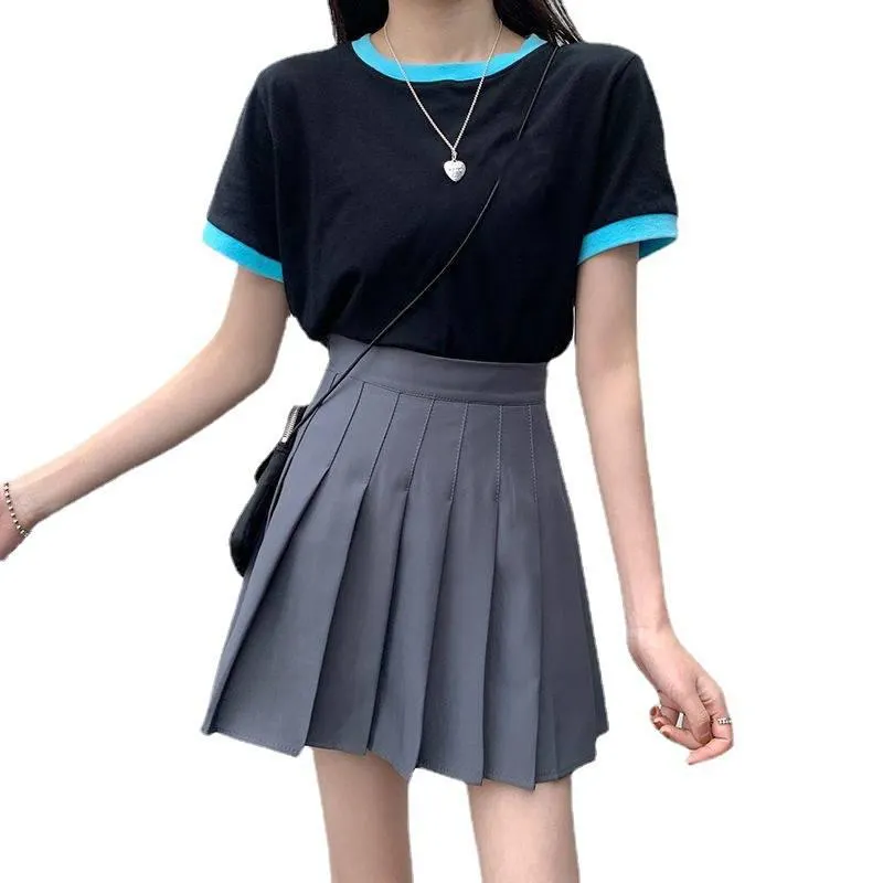 Falda Plisada De Cintura Alta Para Mujer Faldas De Coreano