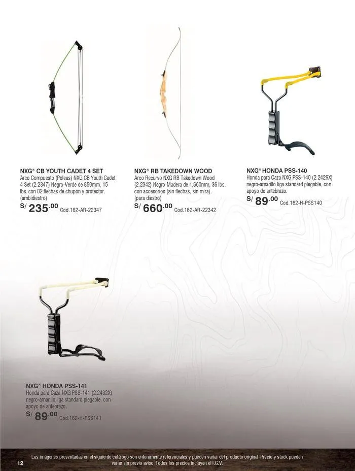 Catalogo de Arquería 9 de mayo al 31 de diciembre 2024 - Pag 12