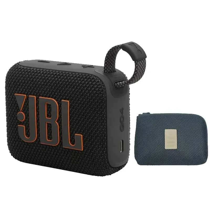 JBL Go 4 Parlante Bluetooth 5.3 Acuatico IPX67-Negro y Estuchen