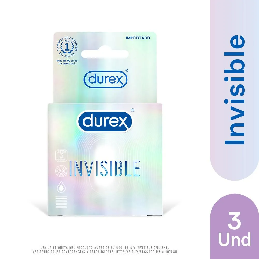 Durex Invisible x 3 Unidades