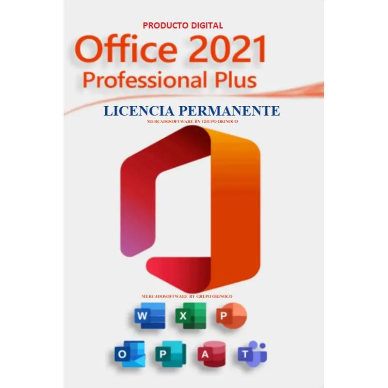 MICROSOFT OFFICE 2021 PROFESIONAL PLUS CD KEY LICENCIA PERMANENTE