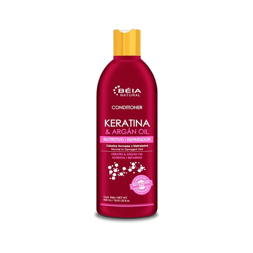 Beia Natural Keratina y Aceite de Argán Acondicionador x 500 ml