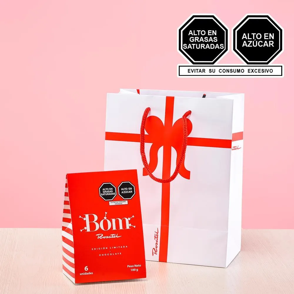 Caja Bag Bom Rosatel Chocolates 6 unid.