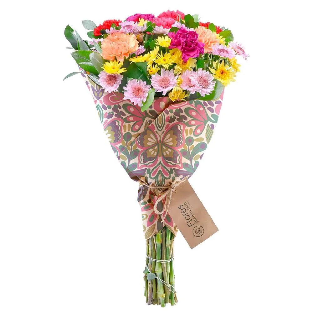 Ramo Folkanica con Clavelinos y Flores