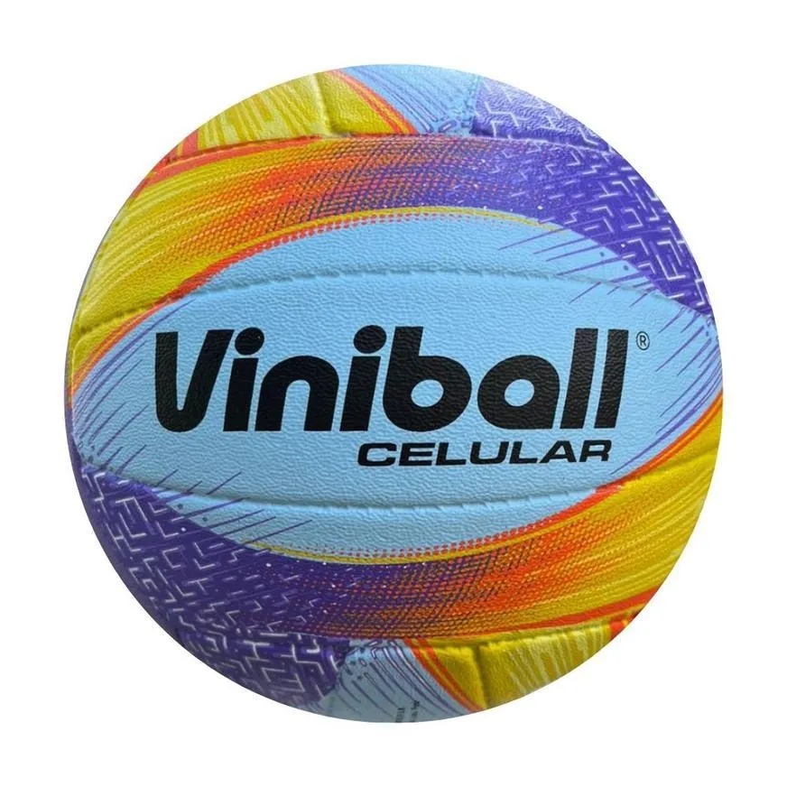 Pelota De Vóley Viniball Celular Celeste/Morado