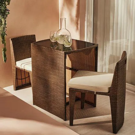 Set de terraza Tobelo mesa + 2 butacas Orange