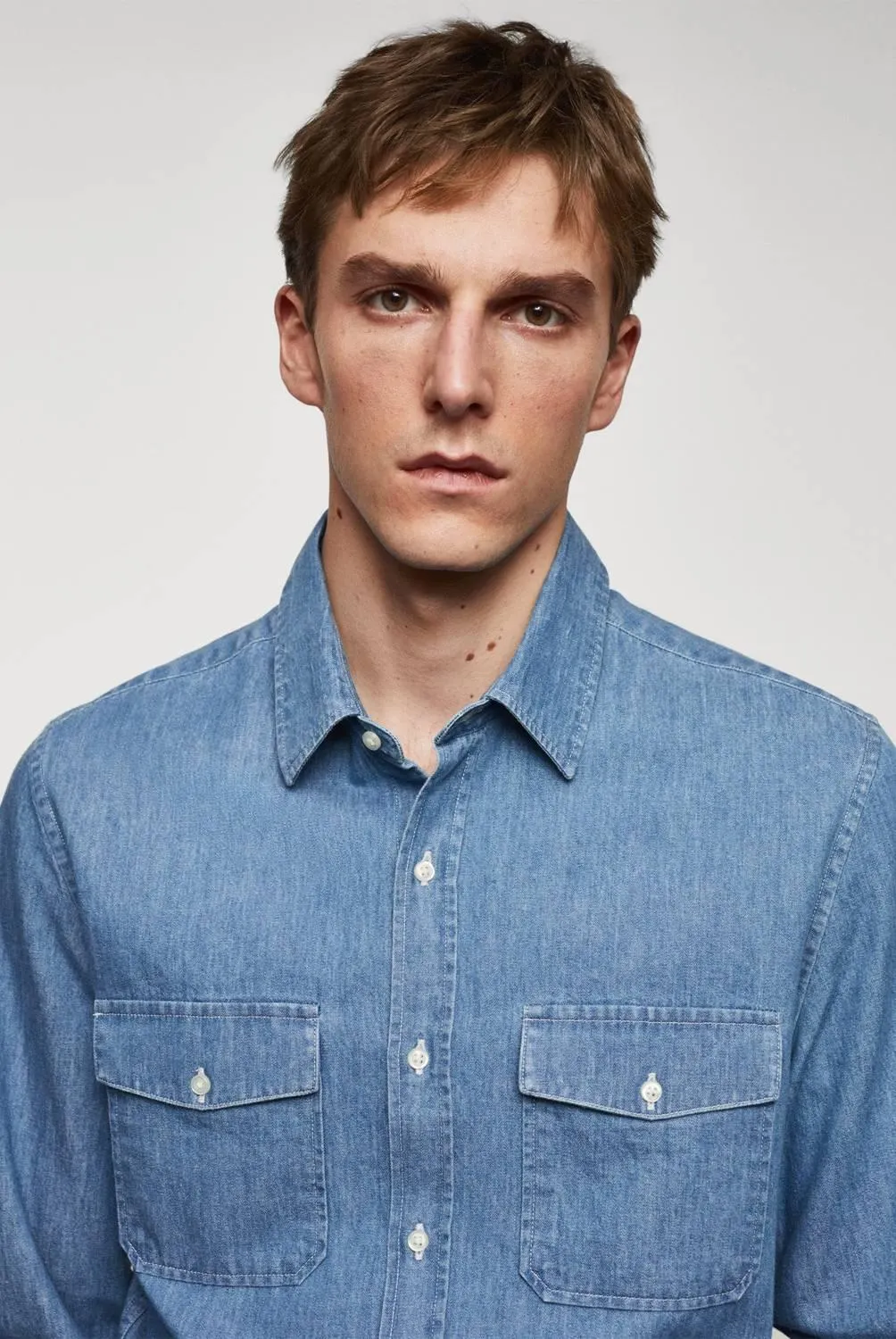 Camisa 100% Algodón Hombre Mango