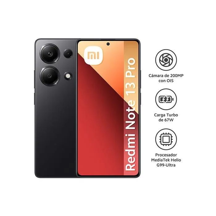 Celular Xiaomi Redmi Note13 Pro 8GB 256GB 6.67" Negro