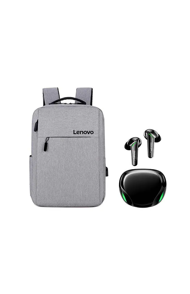 Audífonos True Wireless Lenovo Bluetooth XT92 + Mochila Gris