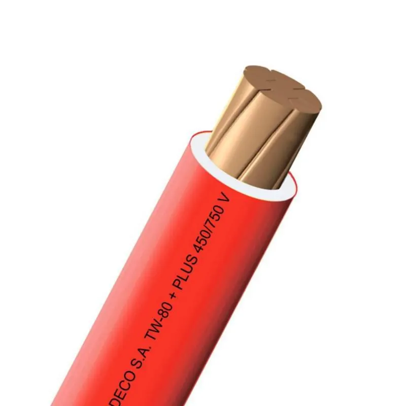 Cable TW-80 Plus 450/750V 14 AWG Rojo 100 Metros