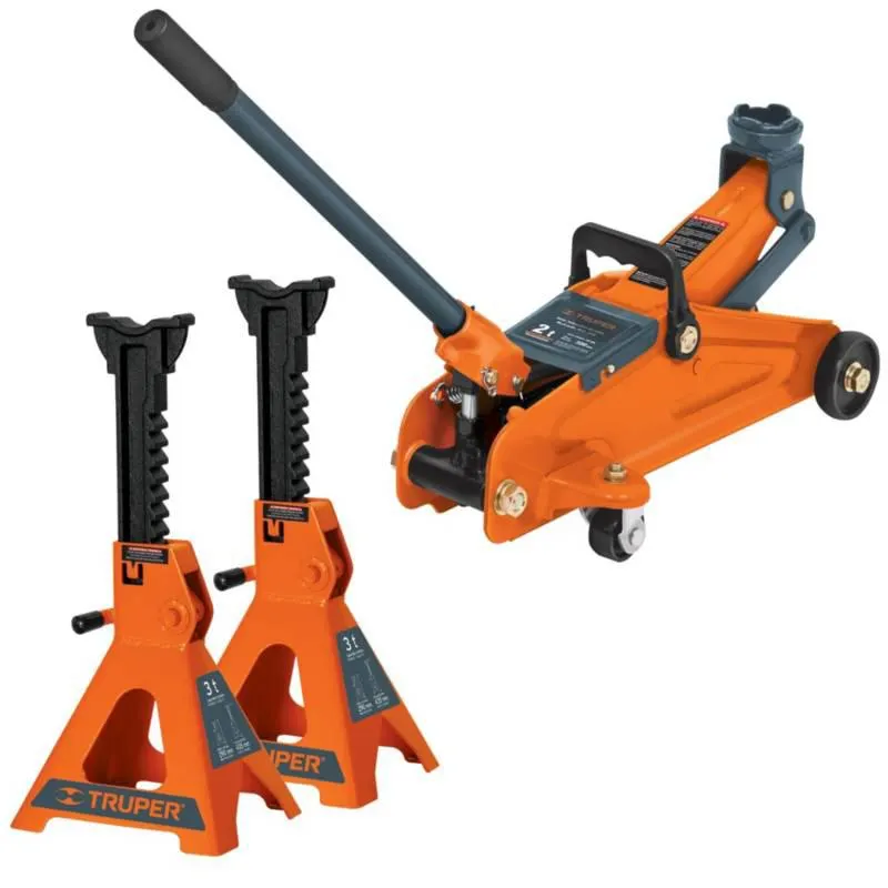 Gata Lagarto gata caimán 2TN + 2 Caballetes de auto 3TN