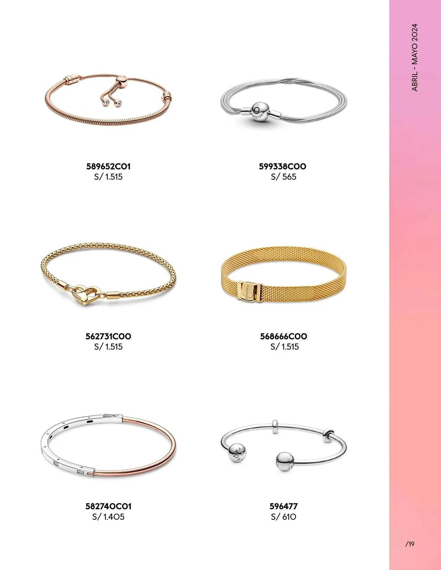 Catalogo de Catálogo Pandora 29 de abril al 31 de mayo 2024 - Pag 19