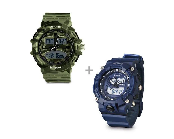 Reloj Pulsera Miray RPMC-101A + Reloj Pulsera Sport P/Caballero Miray RPMC-73V