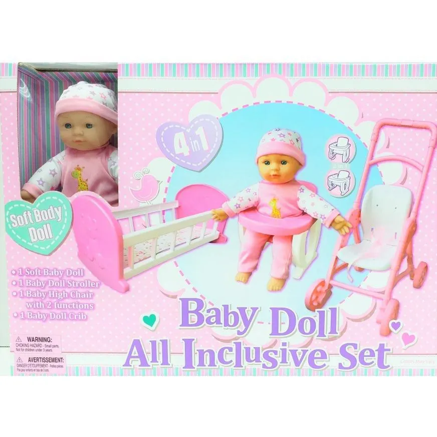 Muñeca Bebé 4 En 1 43Cm