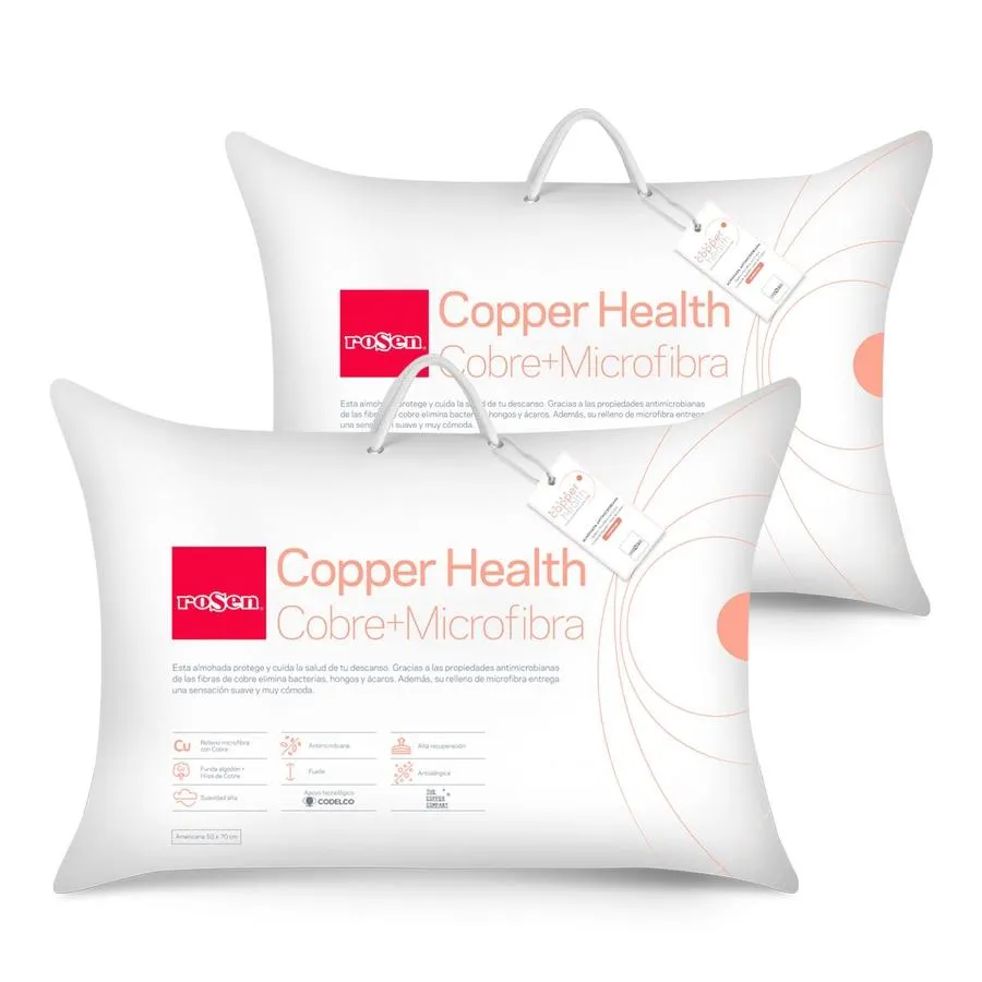 Set 2 Almohada Microfibra Copper Health