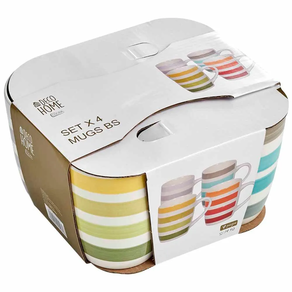 Set de Mugs DECO HOME BS 4un