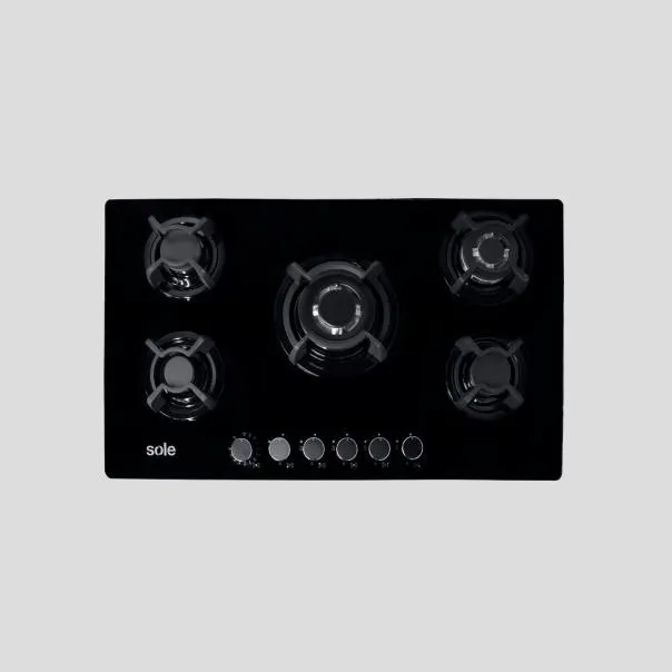 Encimera Vidrio Templado Sole A Gas 86cm