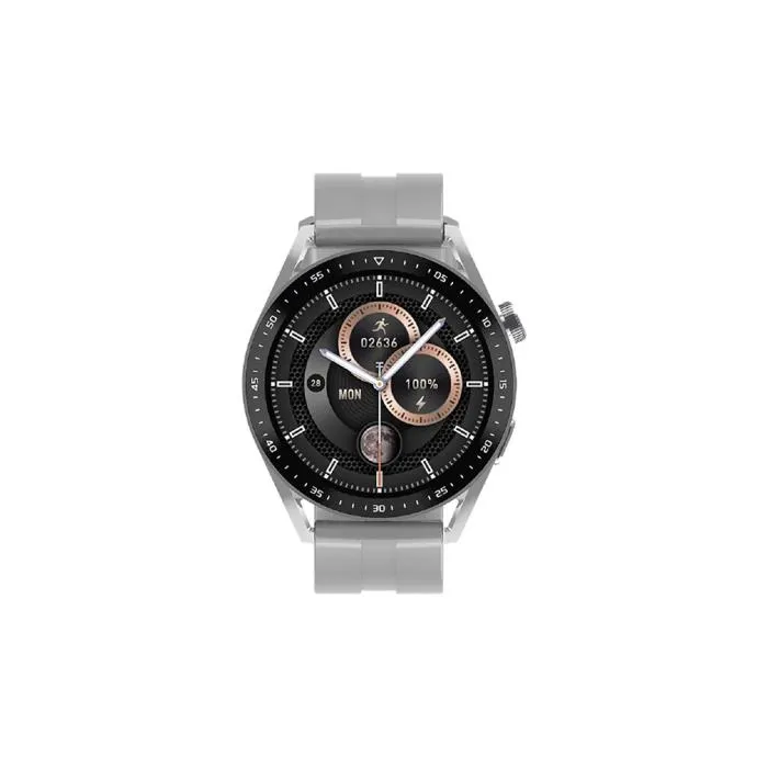 Smartwatch HW28 NFC Siri GPS Plomo