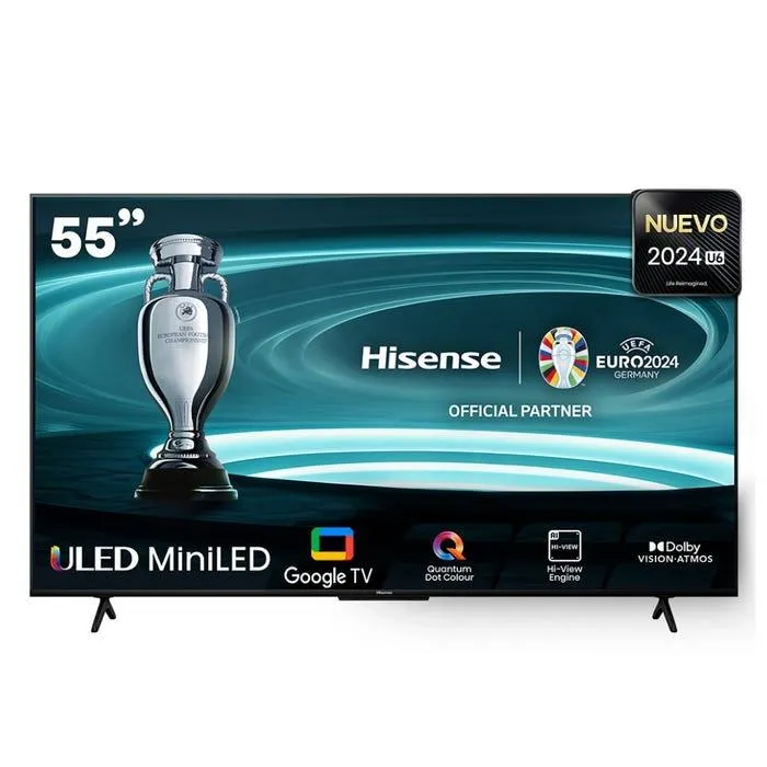 TV Hisense 55" UHD 4K QLED Google TV 55U6N