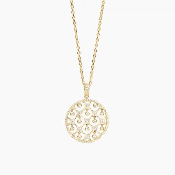 DIJE CIRCULAR CON BRILLANTE