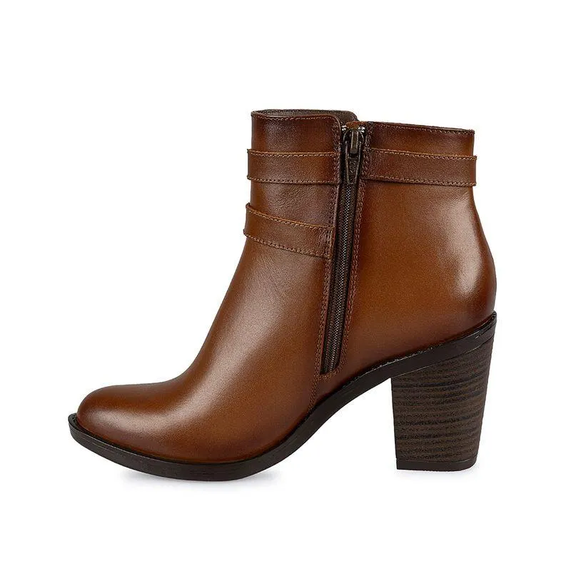 Botin Jodhpur Casual Mujer Cuero Viale Miel