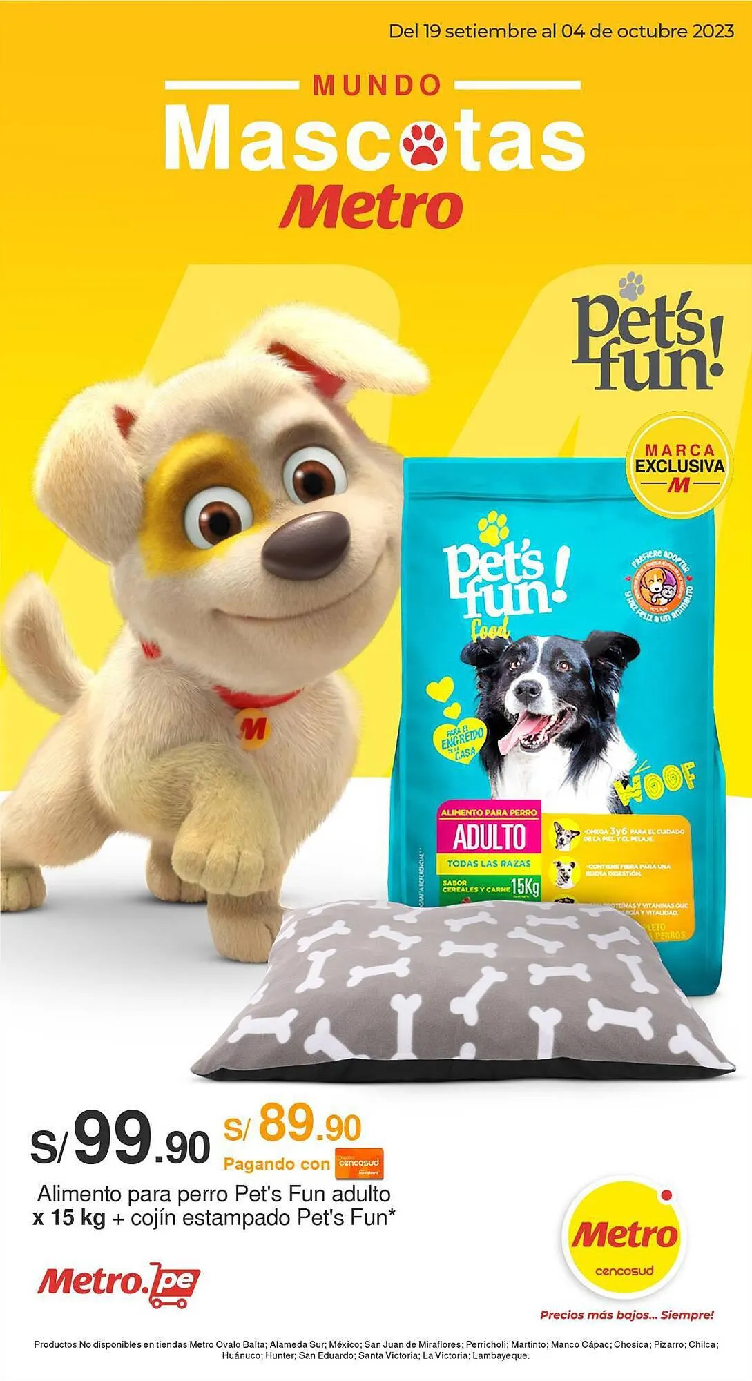 Catalogo de Catálogo Metro 19 de setiembre al 4 de octubre 2023 - Pag 1