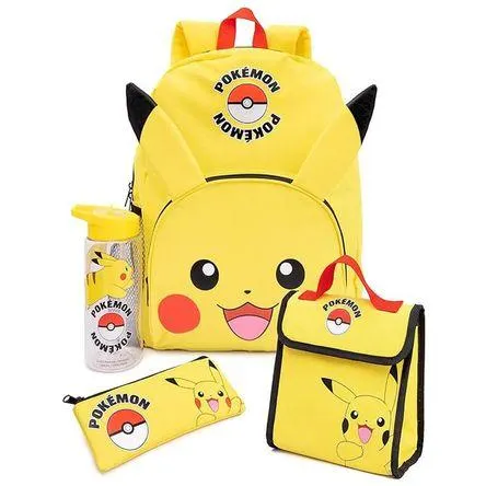 Pokemon Mochila Pikachu Set Completo Con Tomatodo - 254455