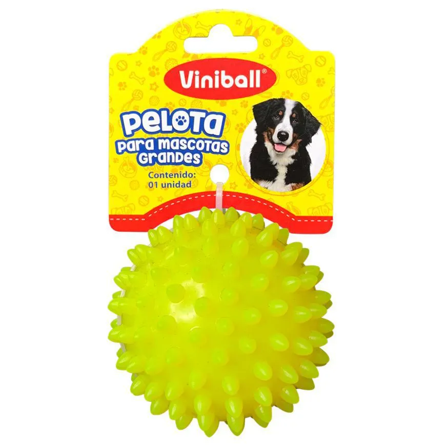 Pelota Para Mascota Grande Amarillo Neon