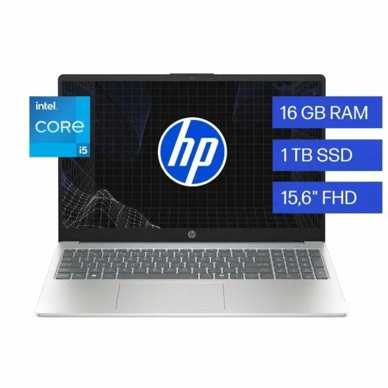 Laptop HP 15-fd0263la, Intel Core i5, 16 GB RAM, 1 TB SSD, 15.6" FHD, Windows 11 Home