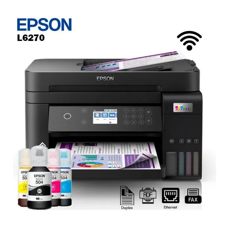 Impresora Epson Ecotank L6270 Multifuncional Duplex Wifi ADF Red