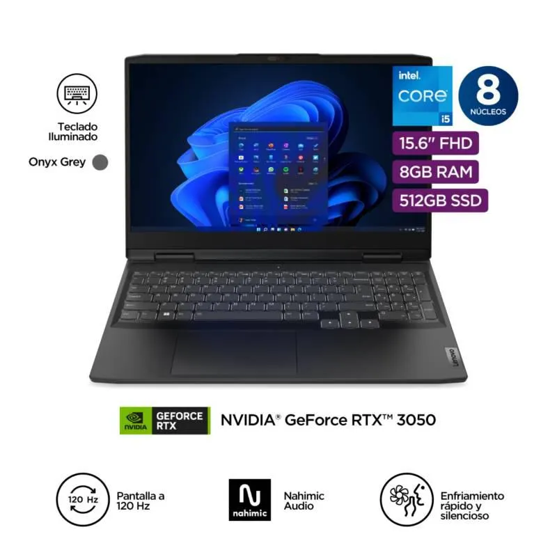 Gamer Lenovo Intel Core I5 Rtx3050 8gb 512gb Ideapad Gaming 3 12° Gen 15.6"