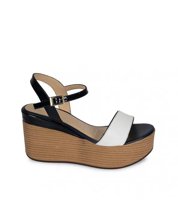 SANDALIA LINDA-2405 AZUL/BLAN