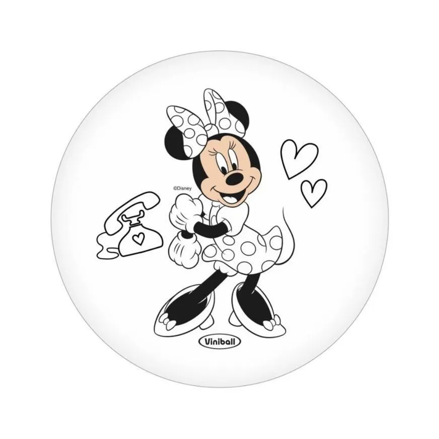 Pelota Recreativa Para Pintar #5 Viniball Minnie + 5 Marcadores