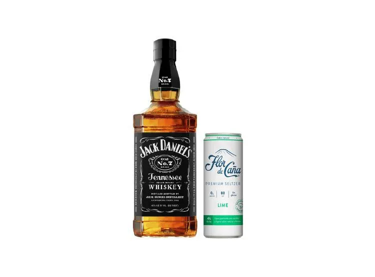 JACK DANIELS 750ML SELTZER LIME FLOR DE CAÑA 355ML LATA