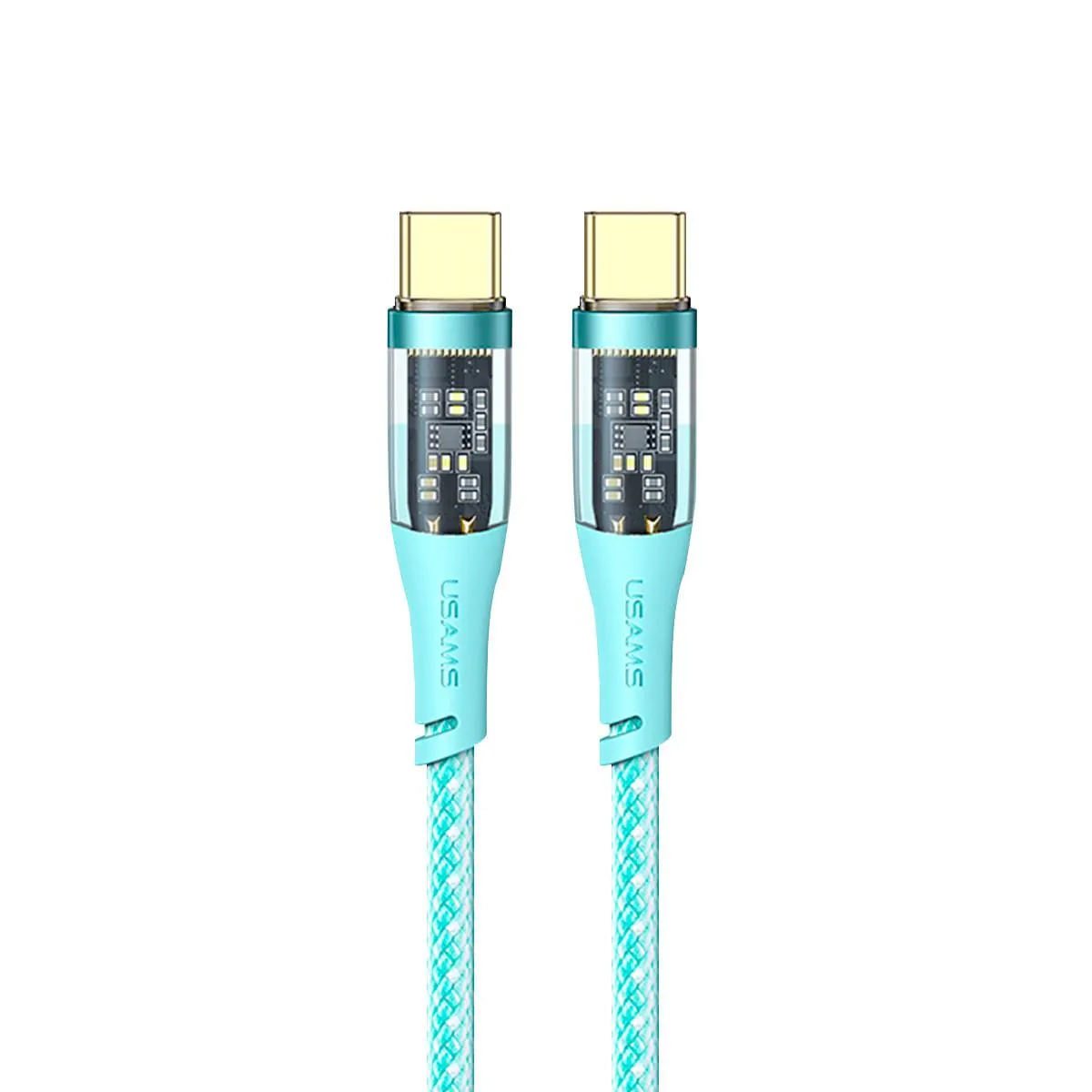 Cable ICY Type-C a Type-C PD 100W 1.2m Menta