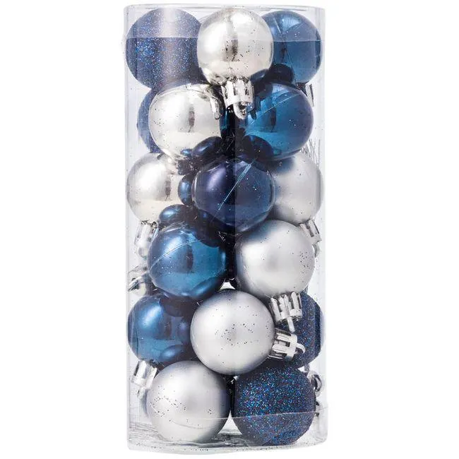 Set de Bolas VIVA HOME 3cm Surtido 24un (Modelos Aleatorios)