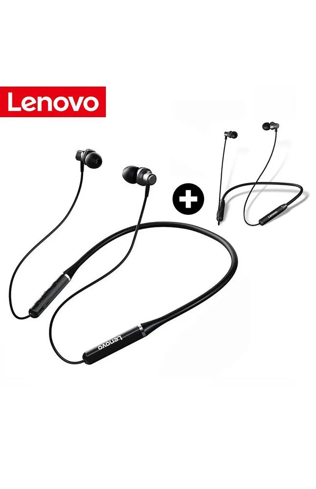 Combo 2 Audifonos Lenovo HE05 Negro