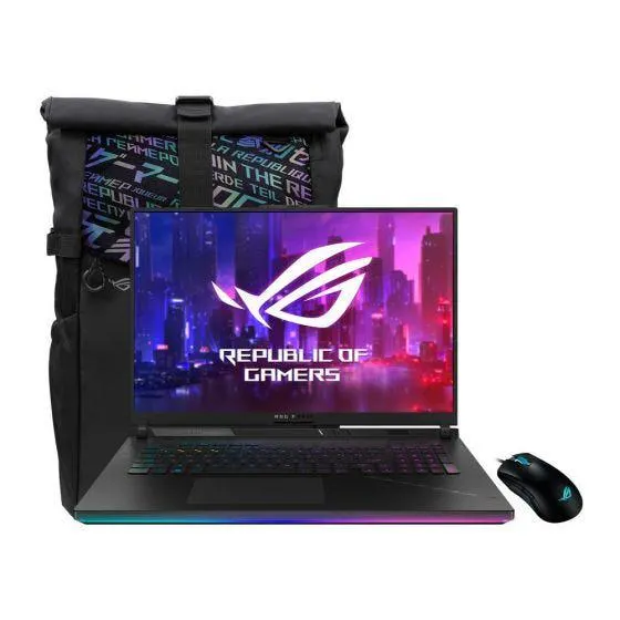Laptop Gamer Asus ROG Strix SCAR 18 de 18", modelo G834JY-N6013W, procesador Intel Core i9 13va Gen, 32GB RAM, 2TB de disco sólido, cámara web 720p HD, entrada USB, HDMI, RJ45 y tipo C, Windows 11, Wifi, Bluetooth 5.3, tarjeta gráfica GeForce RTX4090.