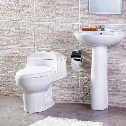 COMBO Orange Artico: Inodoro One Piece + Lavatorio + Pedestal