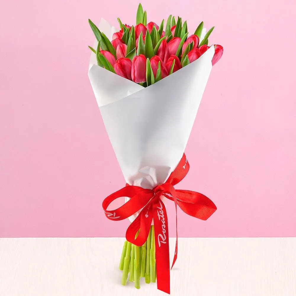 Ramo Amor con 25 Tulipanes Rojos